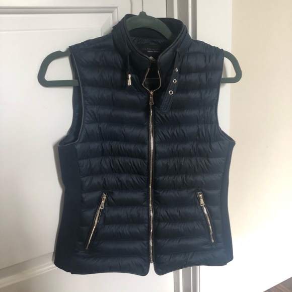 zara down vest